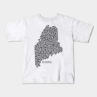 State of Maine Maze Kids T-Shirt